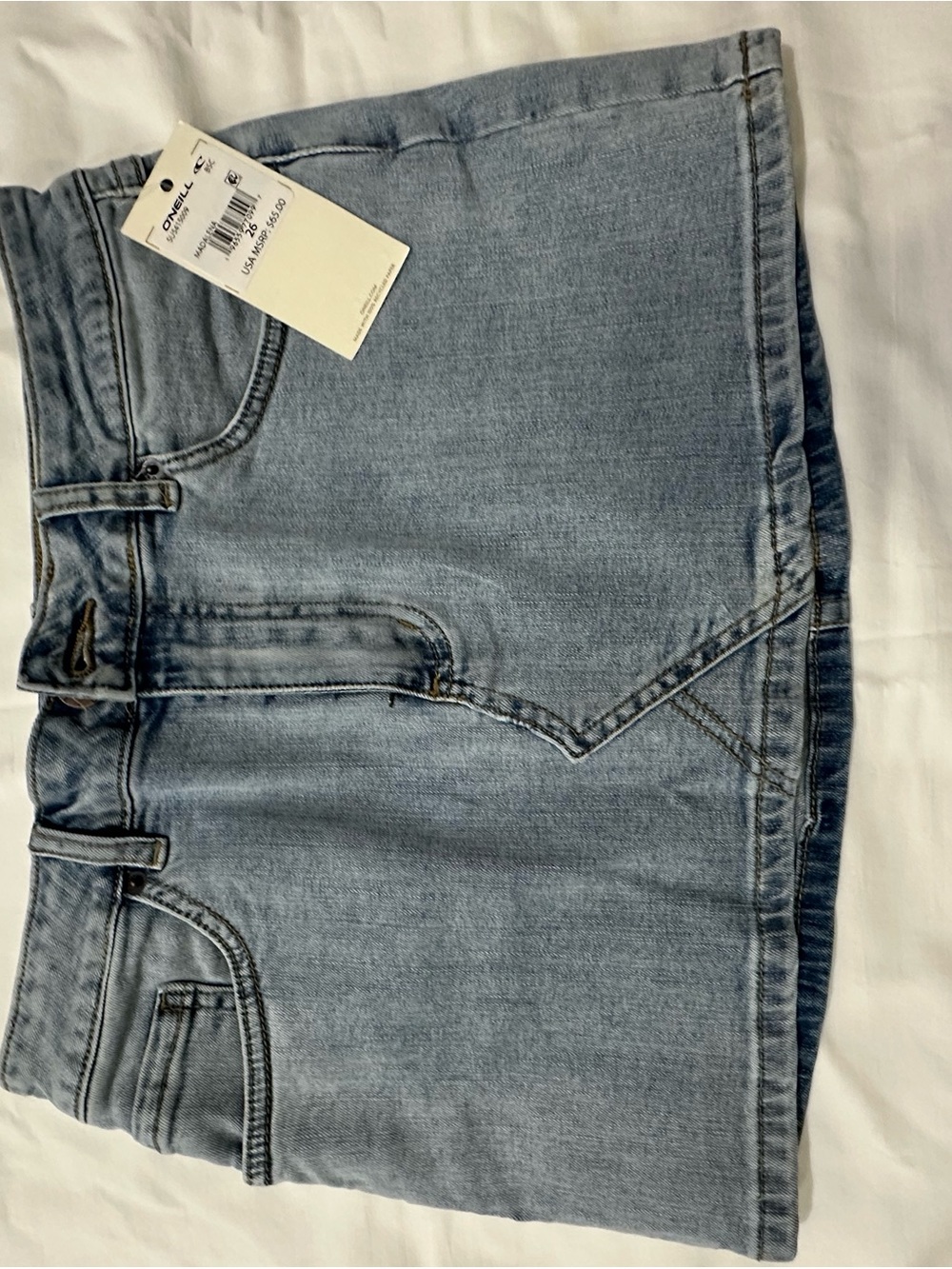 O'Neill Light Wash Denim Mini Skirt